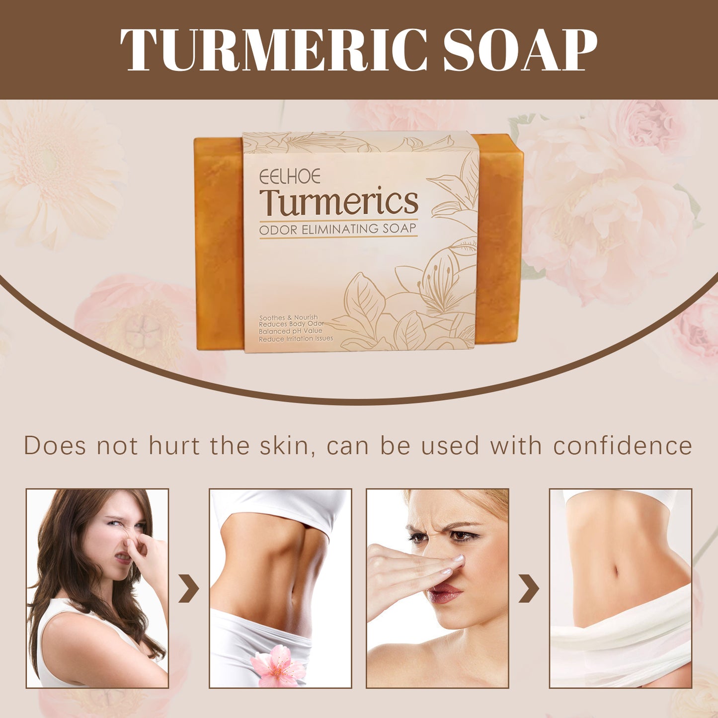 Jabón Facial y Corporal con Cúrcuma | Limpieza Suave · Hidratación Vegetal · Luminosidad Natural para Todo Tipo de Piel · 100g