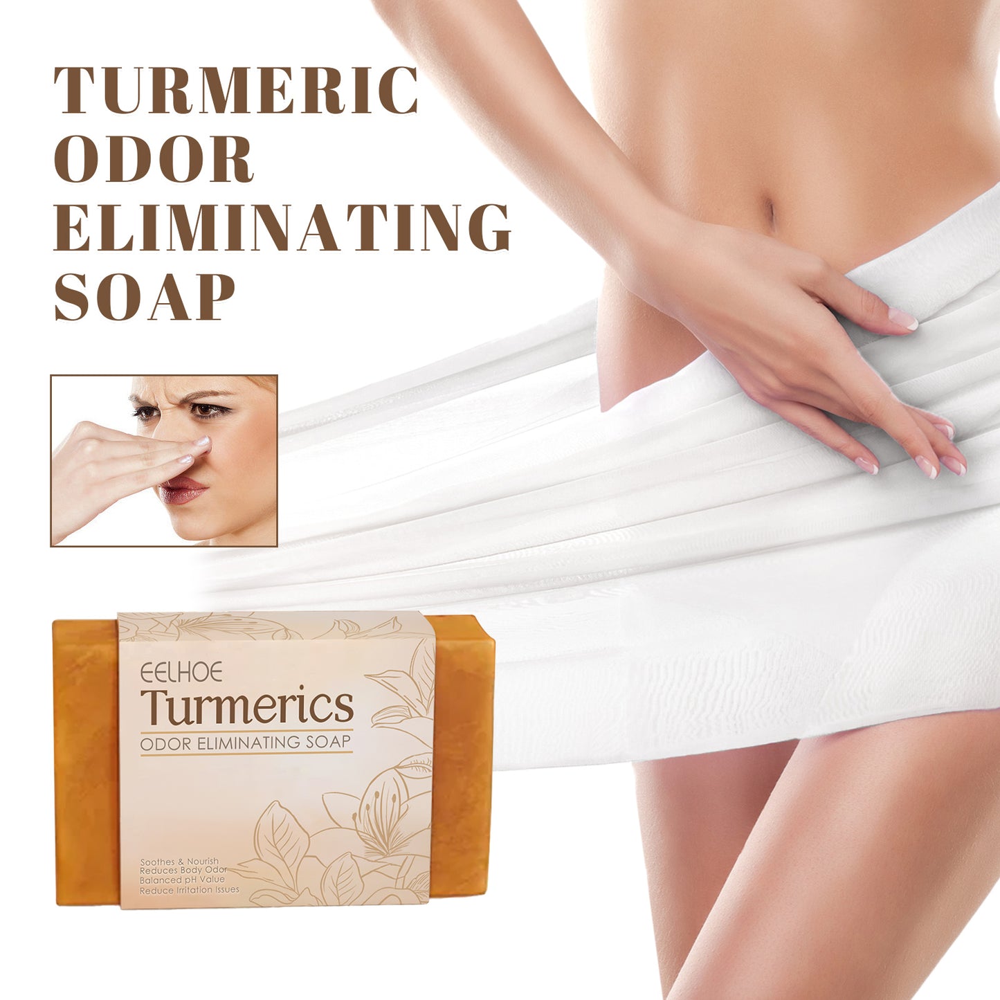 Jabón Facial y Corporal con Cúrcuma | Limpieza Suave · Hidratación Vegetal · Luminosidad Natural para Todo Tipo de Piel · 100g