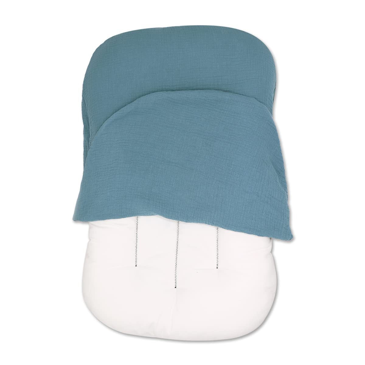 Colchoneta Biomimética para Bebé | Funda Orgánica Suave · Diseño Nórdico Minimalista · Cama Portátil para Recién Nacidos · 75×45cm