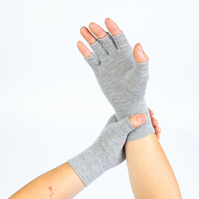 Guantes de Presión con Fibras de Bambú | Protección Articular Suave · Alivio Natural y Mejora Circulatoria · Tallas S, M, L · Color Gris