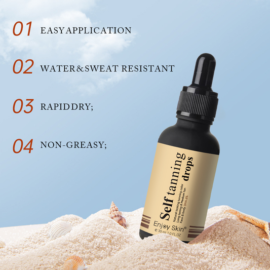 Sérum Autobronceador Orgánico Enjoy Skin | Brillo Natural sin Sol · Hidratación con Jojoba y Té Verde · Acabado Gradual para Piel Sensible · 30ml
