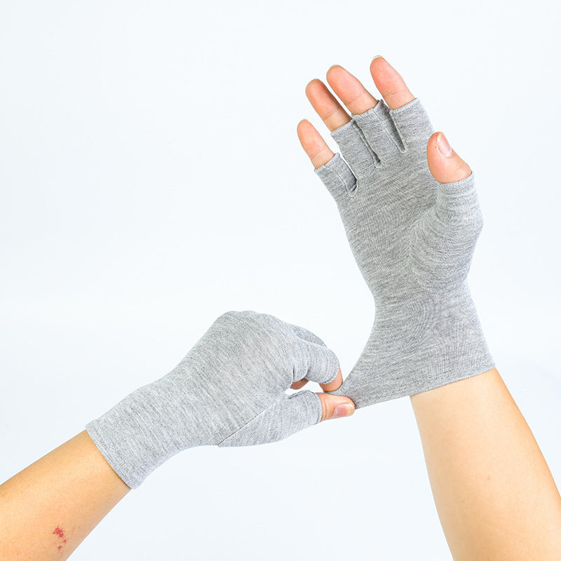 Guantes de Presión con Fibras de Bambú | Protección Articular Suave · Alivio Natural y Mejora Circulatoria · Tallas S, M, L · Color Gris