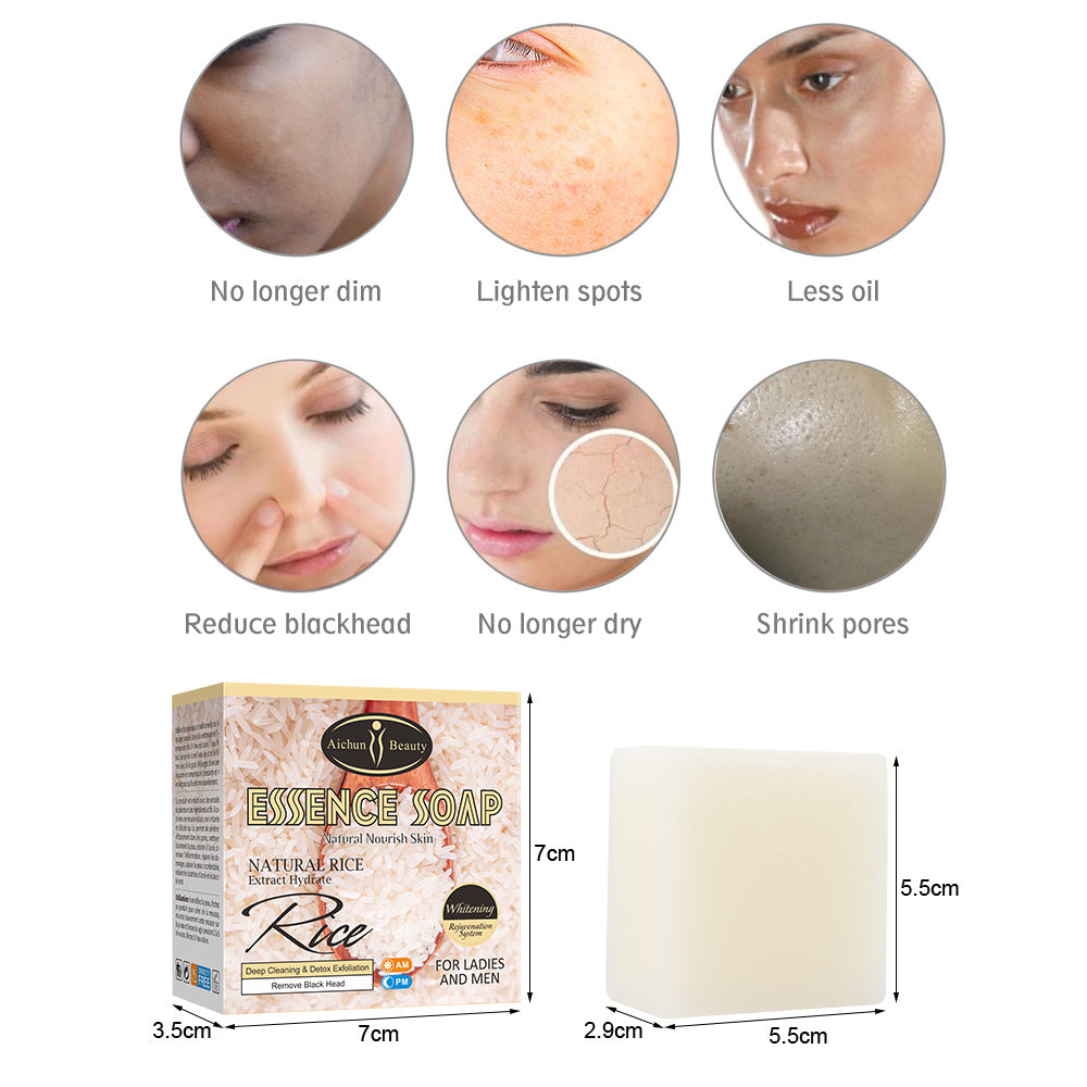 Jabón Artesanal de Arroz | Hidratación Natural · Ilumina y Suaviza la Piel · Fórmula Suave para Todo Tipo de Cutis · 100g