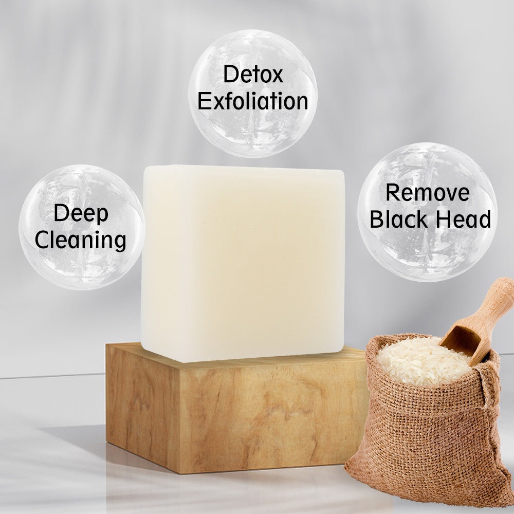 Jabón Artesanal de Arroz | Hidratación Natural · Ilumina y Suaviza la Piel · Fórmula Suave para Todo Tipo de Cutis · 100g
