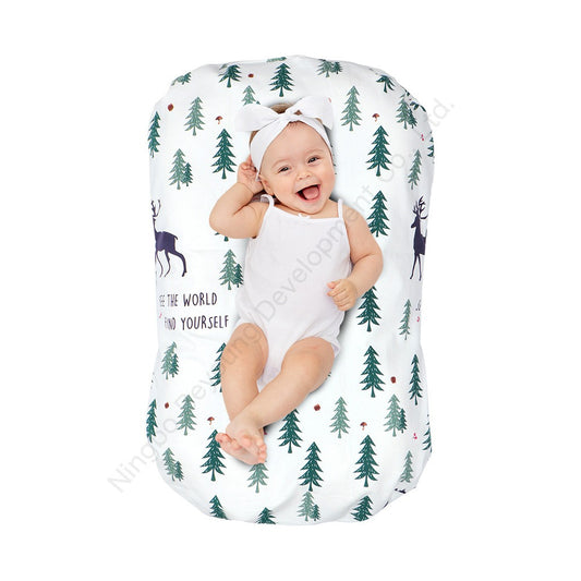 Colchoneta Biomimética para Bebé | Funda Orgánica Suave · Diseño Nórdico Minimalista · Cama Portátil para Recién Nacidos · 75×45cm