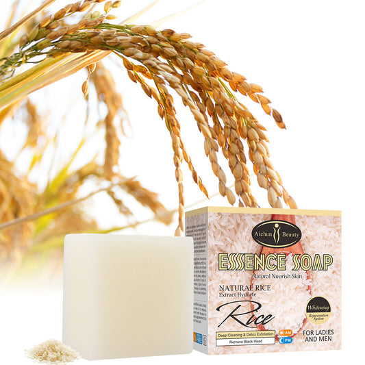 Jabón Artesanal de Arroz | Hidratación Natural · Ilumina y Suaviza la Piel · Fórmula Suave para Todo Tipo de Cutis · 100g