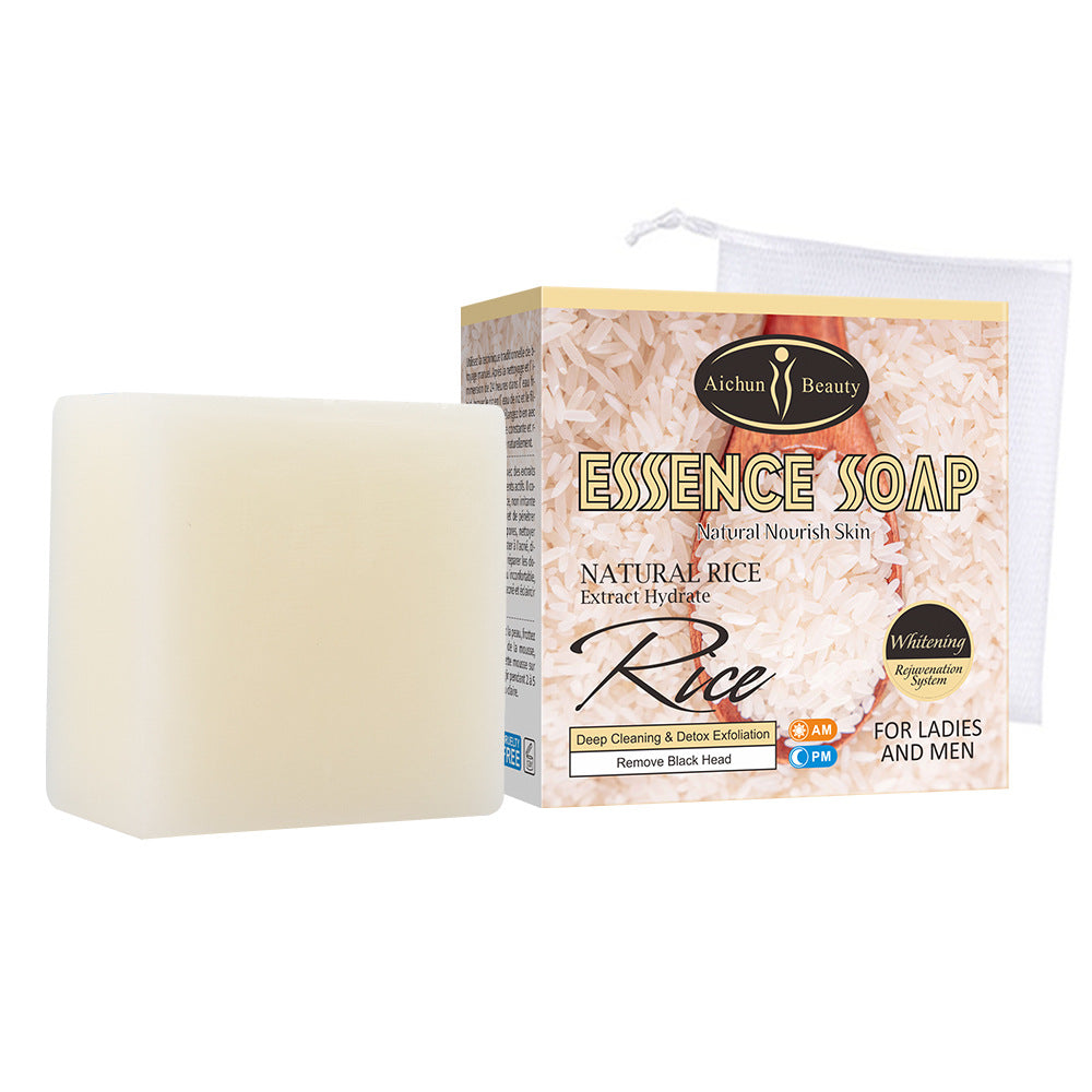 Jabón Artesanal de Arroz | Hidratación Natural · Ilumina y Suaviza la Piel · Fórmula Suave para Todo Tipo de Cutis · 100g