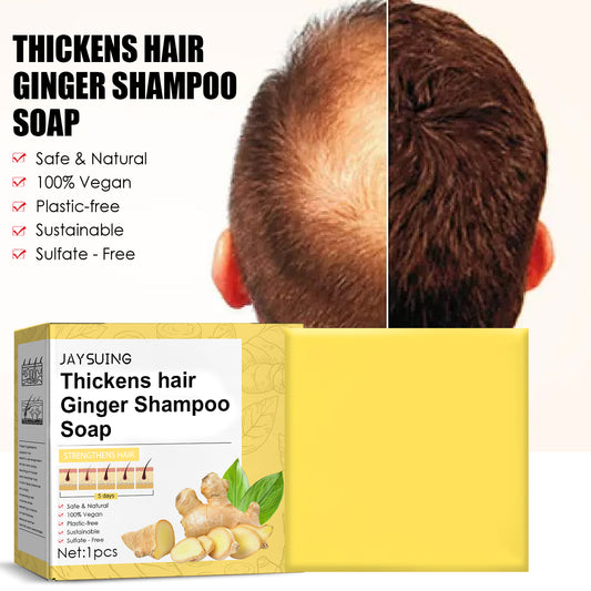 Shampoo Sólido de Jengibre | Limpieza Profunda · Nutrición Capilar · Densidad Natural · Fortalecimiento desde la Raíz · 60g