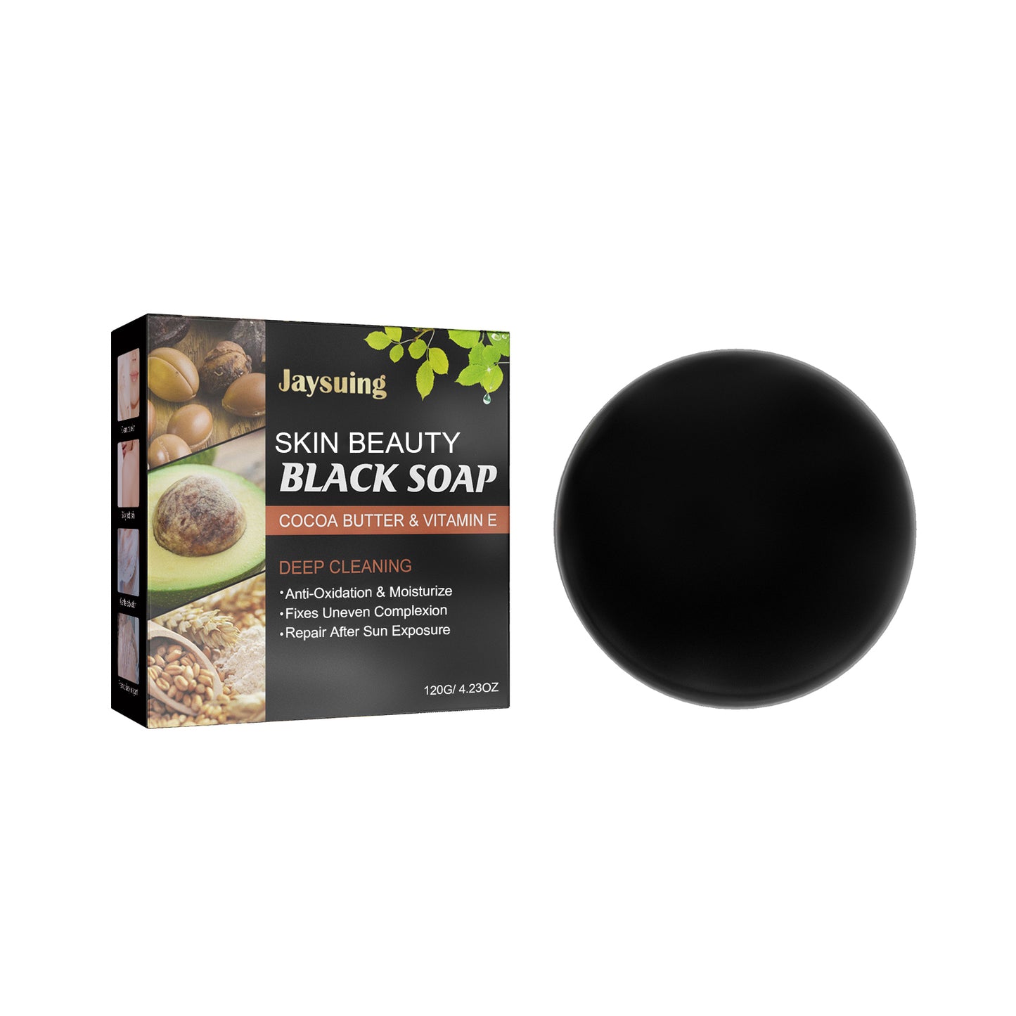 Jabón Facial y Corporal Antiacné | Limpieza Suave · Cuidado Natural de Espalda · Extracto de Aguacate y Macadamia · 120g