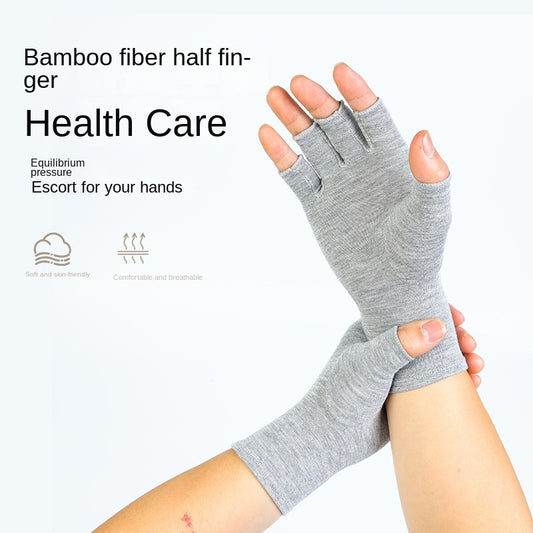 Guantes de Presión con Fibras de Bambú | Protección Articular Suave · Alivio Natural y Mejora Circulatoria · Tallas S, M, L · Color Gris