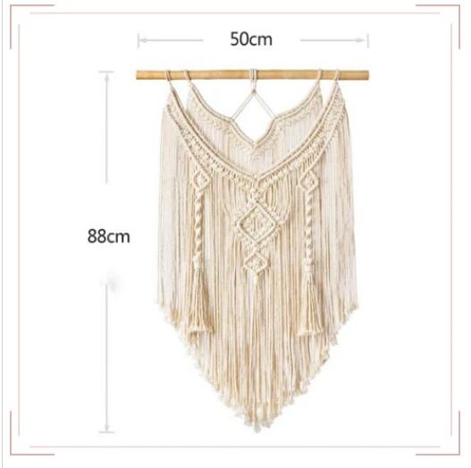Tapiz de Macramé Natural | Arte Textil Artesanal · Decoración Boho Eco-Chic · Hecho a Mano para Pared · Estilo Nórdico Minimalista · 60x80cm