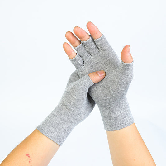 Guantes de Presión con Fibras de Bambú | Protección Articular Suave · Alivio Natural y Mejora Circulatoria · Tallas S, M, L · Color Gris
