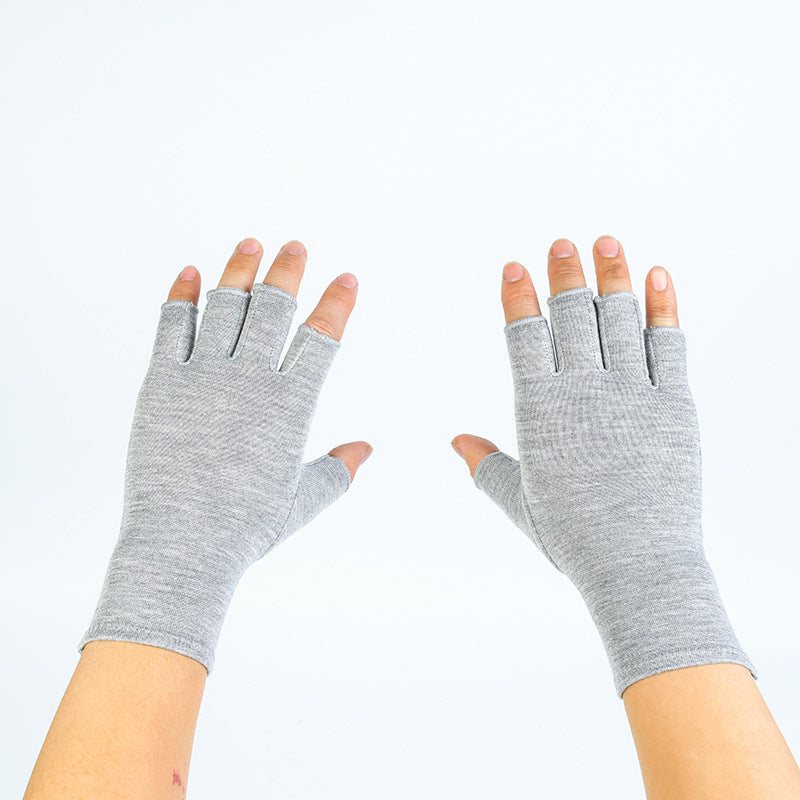 Guantes de Presión con Fibras de Bambú | Protección Articular Suave · Alivio Natural y Mejora Circulatoria · Tallas S, M, L · Color Gris
